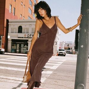 laurette maxi dress brown